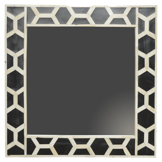 Square Bone Inlay Mirror Frame