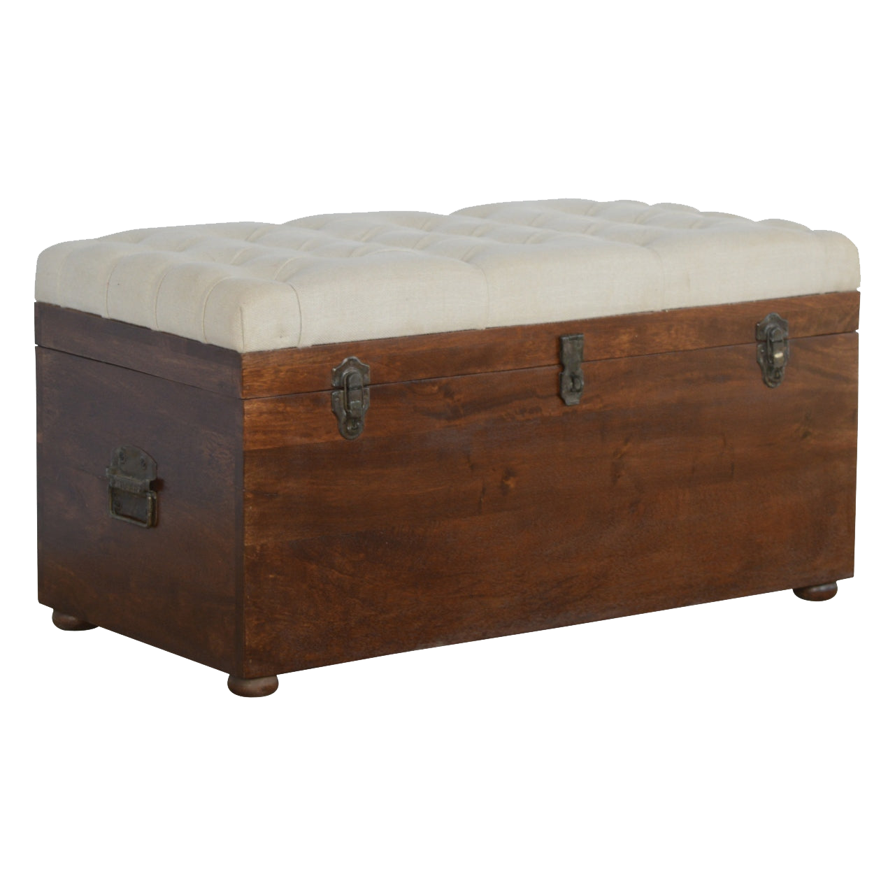 White Linen Storage Trunk