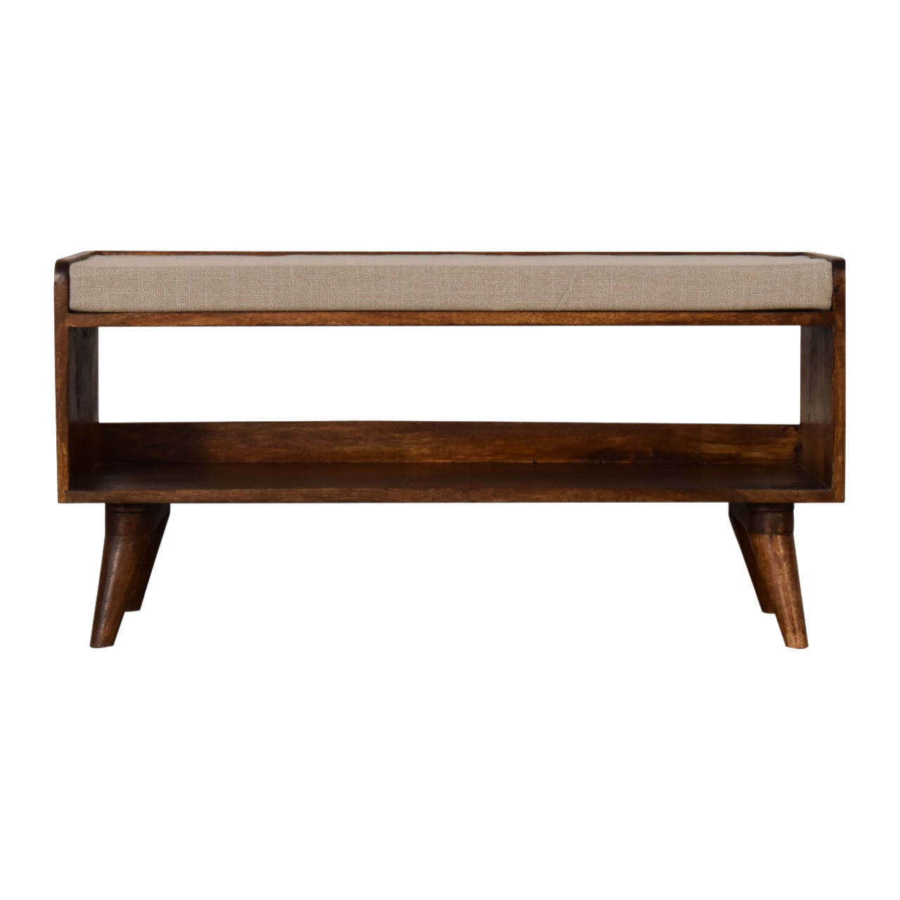 Mud Linen Nordic Storage Bench