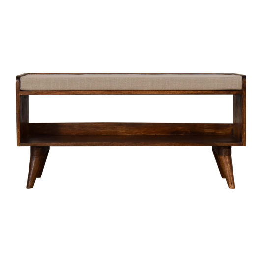 Mud Linen Nordic Storage Bench