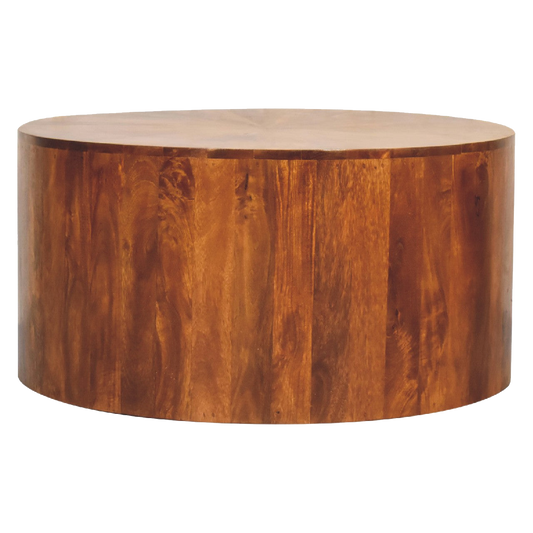 Chestnut Round Wooden Coffee Table