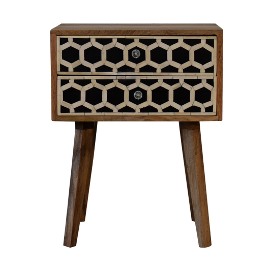 Bone Inlay Scandi Bedside