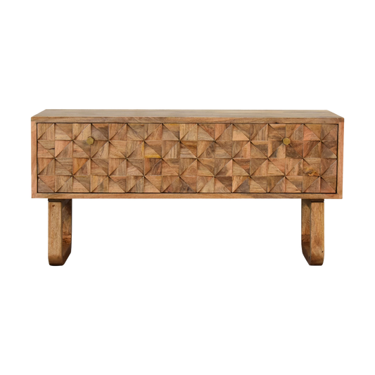 'U' Oak-ish Pineapple Bench