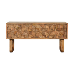 'U' Oak-ish Pineapple Bench