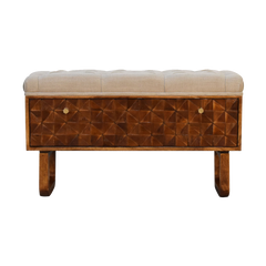 'U' Chestnut Pineapple Bench