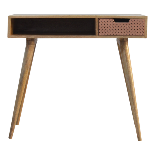 Perforated Copper Writing Desk