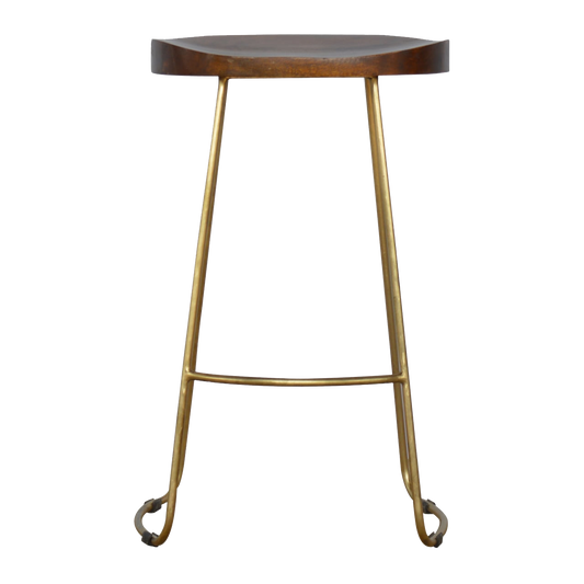 Gold Iron Bar Stool