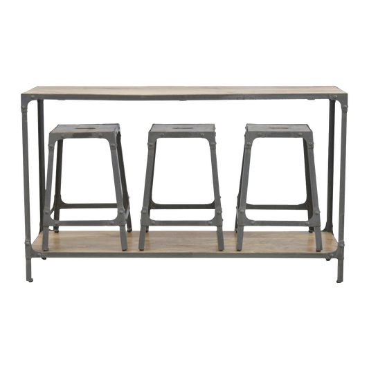 Hallway Console with 3 Stools