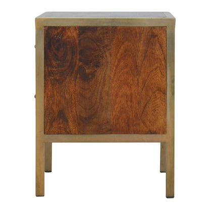 Gold Iron Frame Bedside