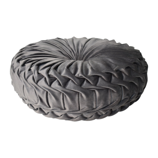 Grey Smocking Cushion - Set of 2