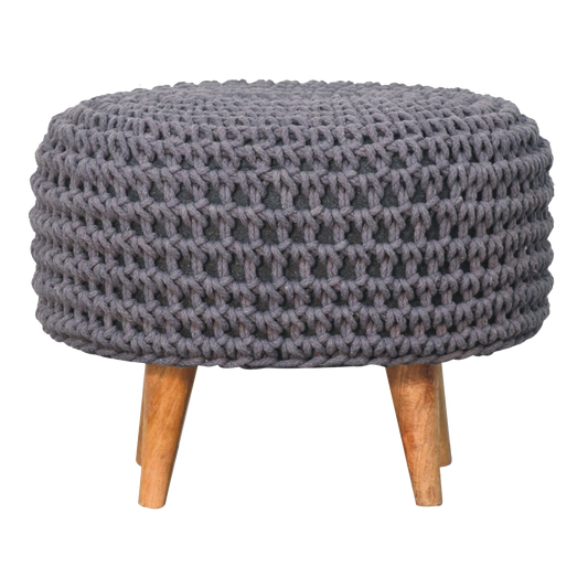 Keeva Grey Oblong Footstool