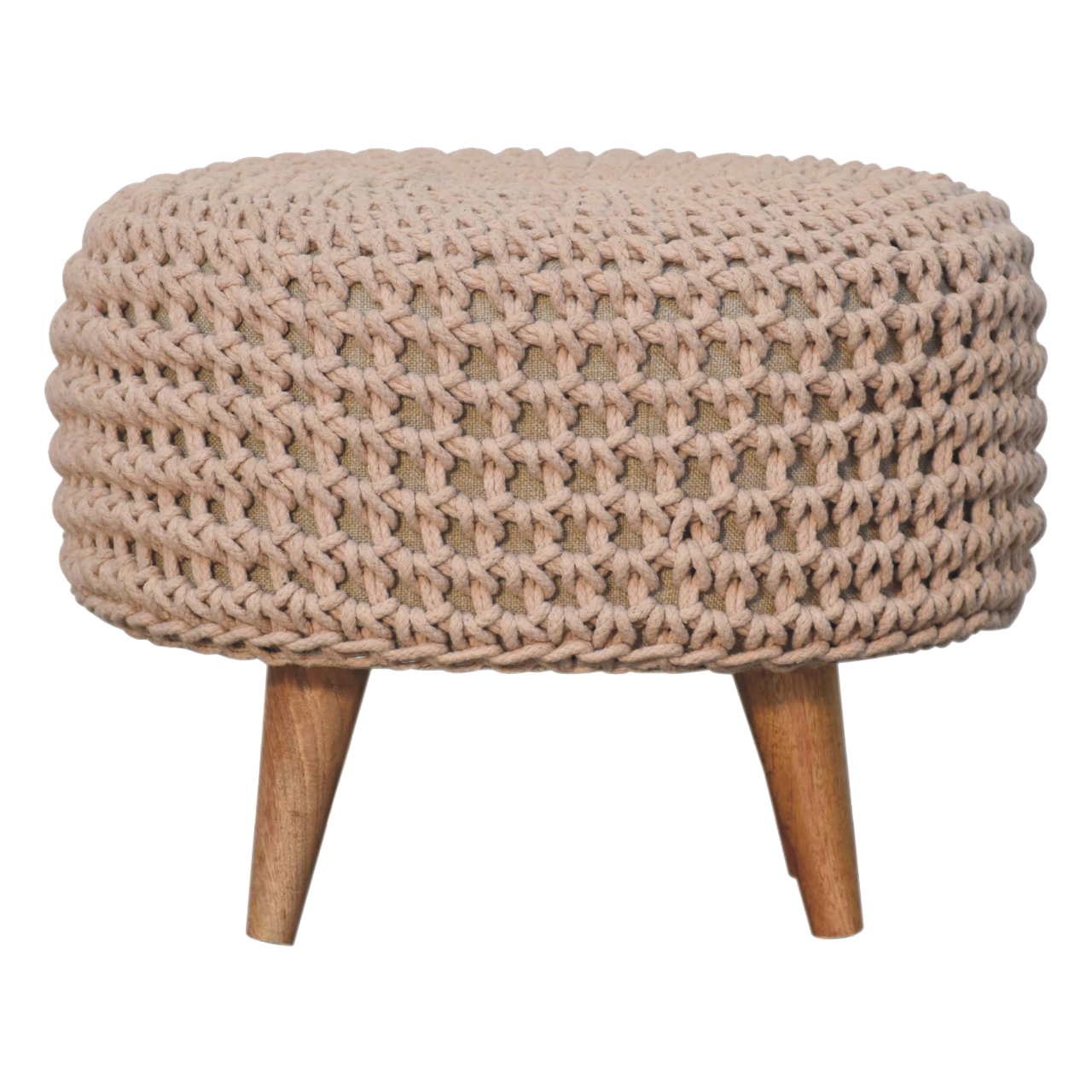 Keeva Beige Oblong Footstool