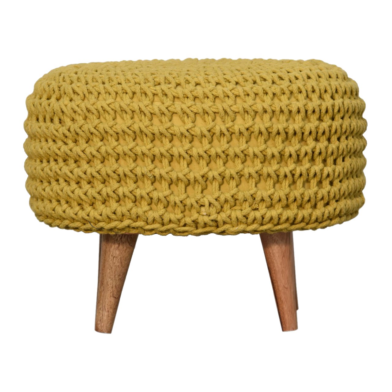 Keeva Mustard Oblong Footstool