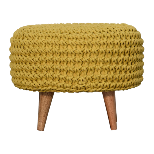 Keeva Mustard Oblong Footstool