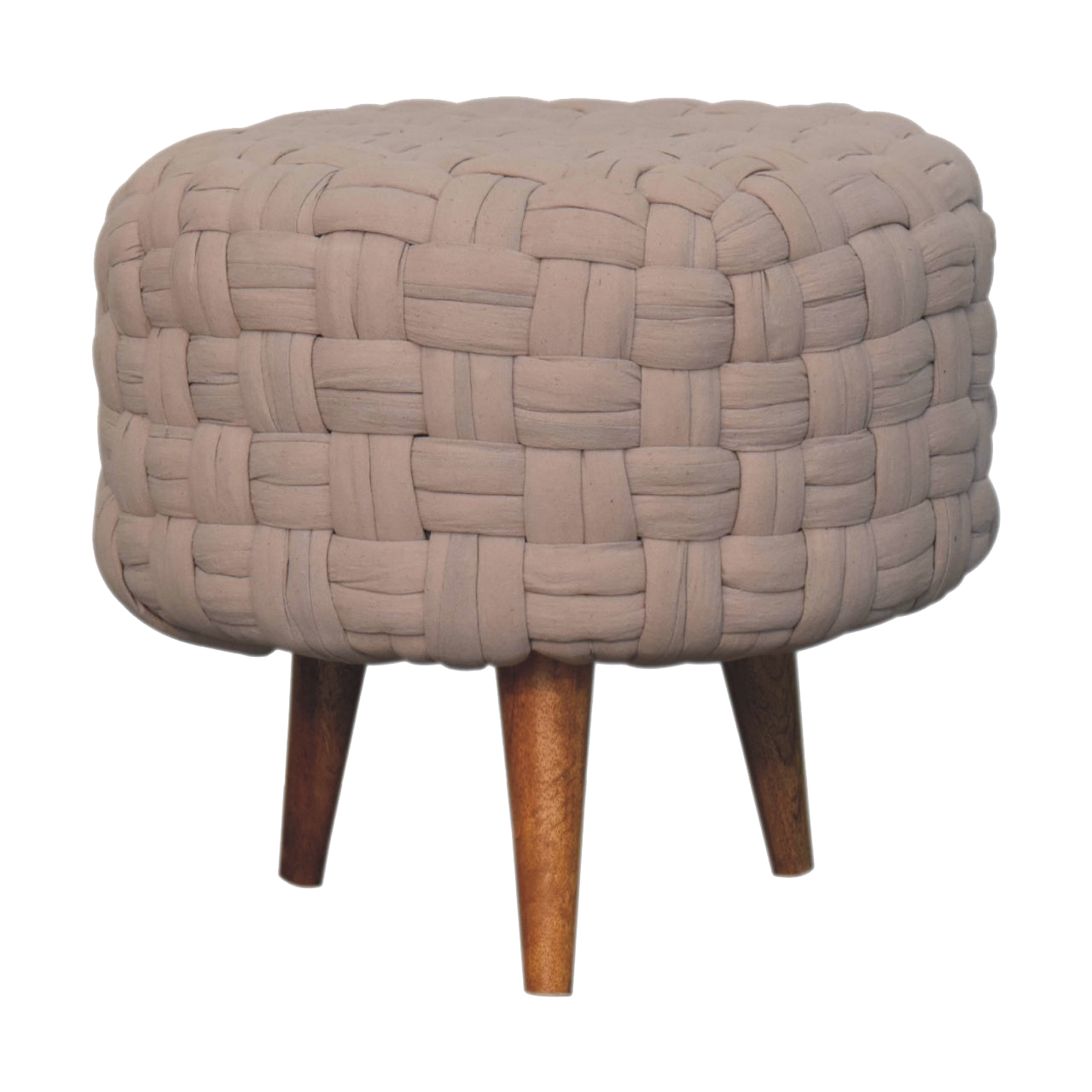 Cream Tube Footstool