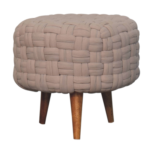 Cream Tube Footstool