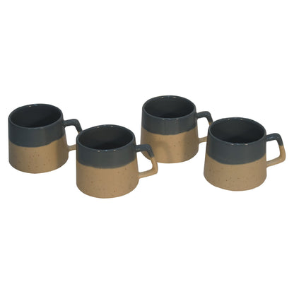 Half Dip Grey Mug Set of 4