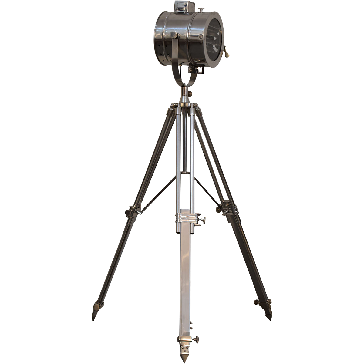 Chrome Tripod Spotlight Floor Lamp