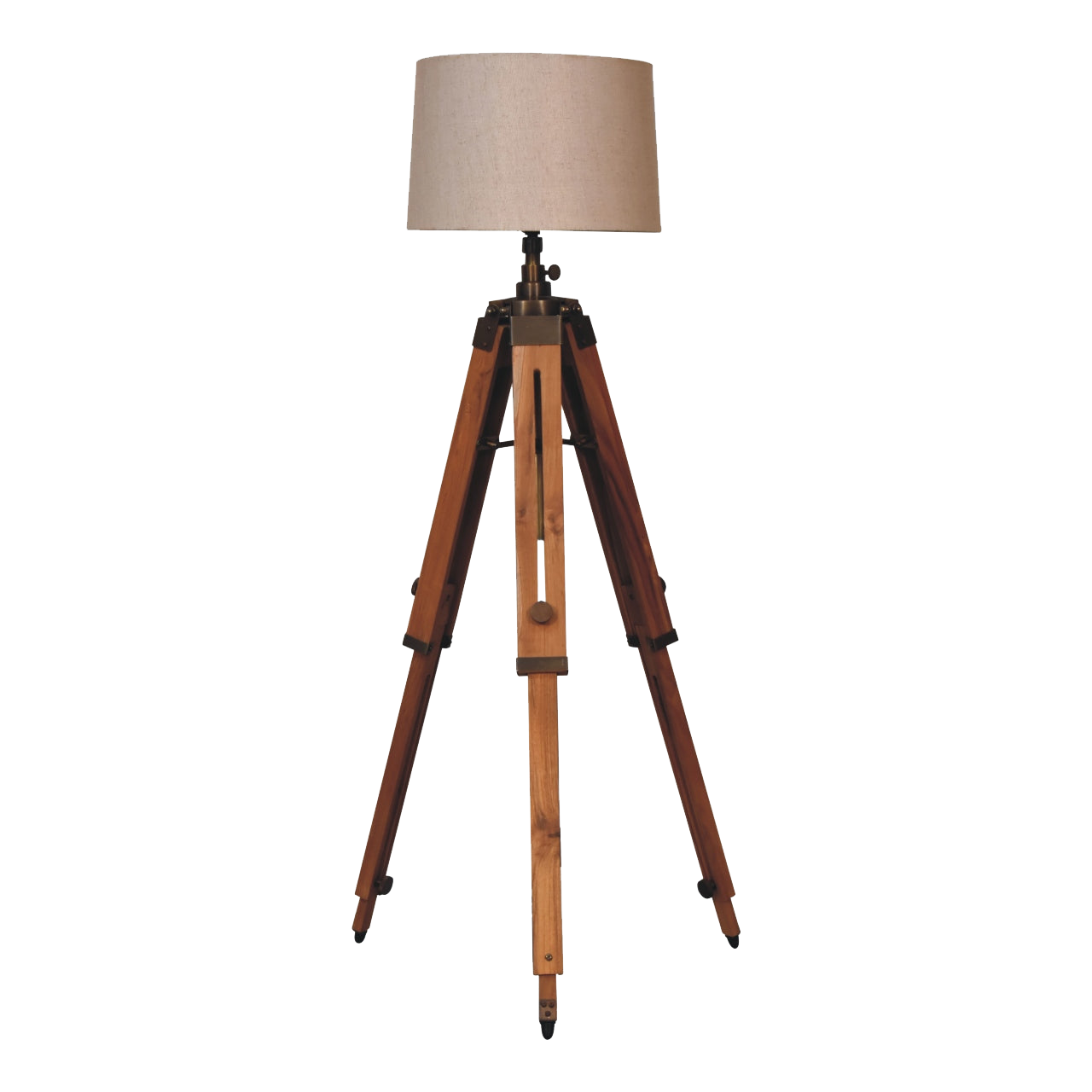 Wooden Tripod Lamp