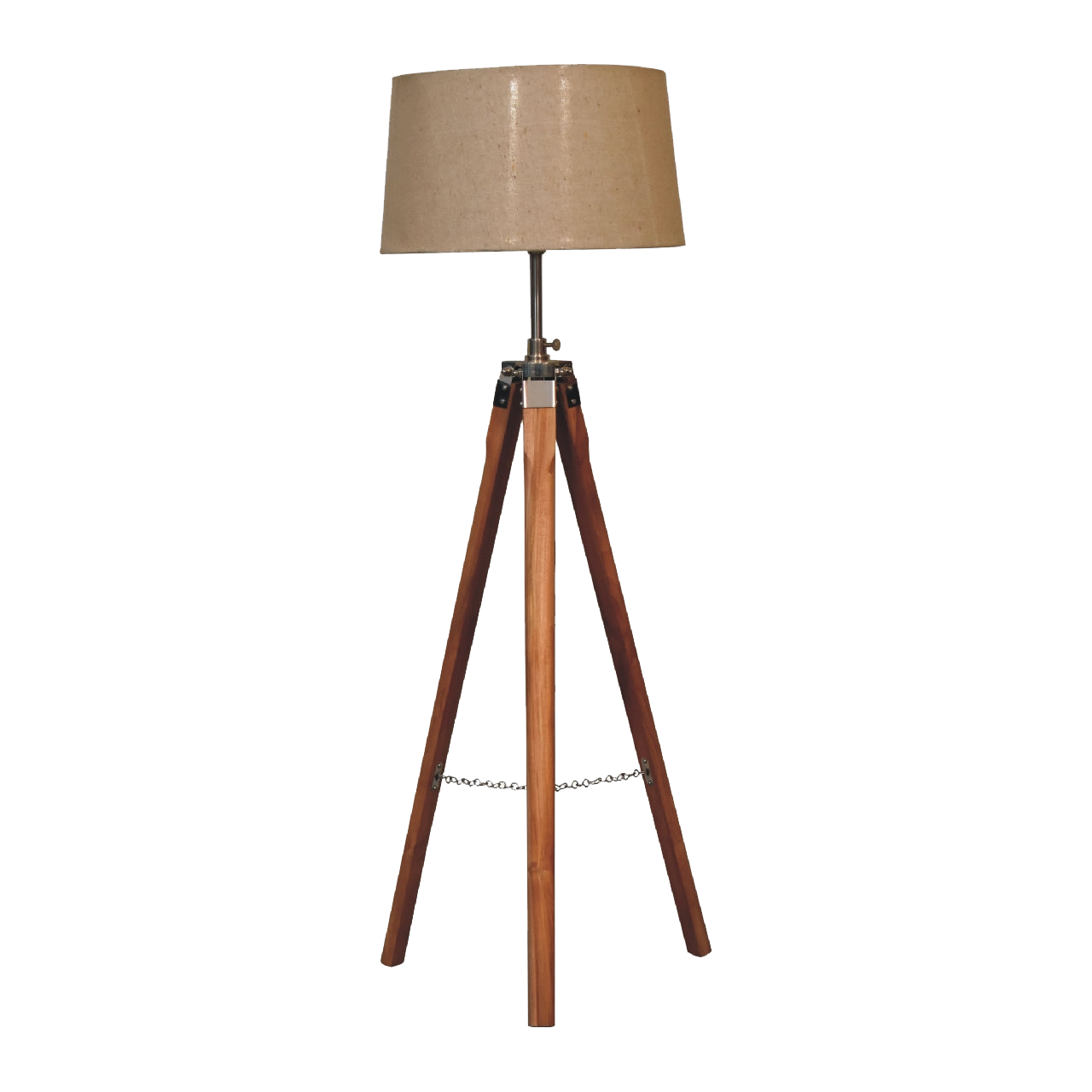 Fixed Chrome Tripod Floor Lamp