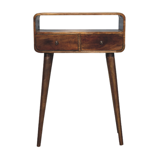 Mini Grey-wash Curved Console