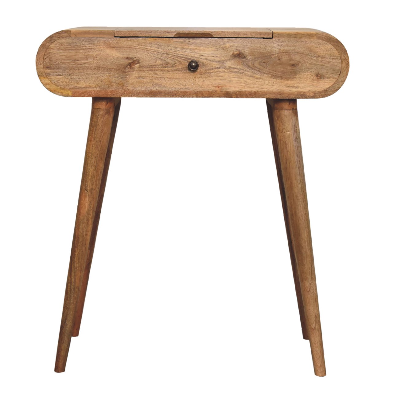 Mini Oak-Style Round Dressing Table