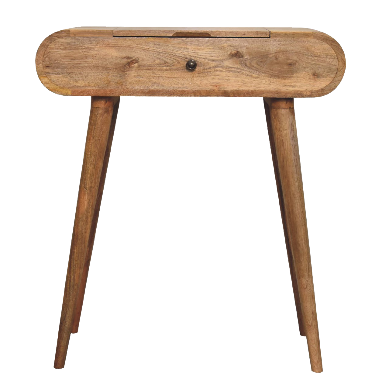 Mini Oak-Style Round Dressing Table