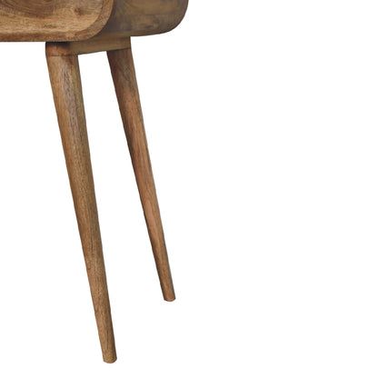 Mini Oak-Style Round Dressing Table