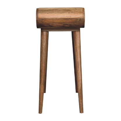 Mini Oak-Style Round Dressing Table