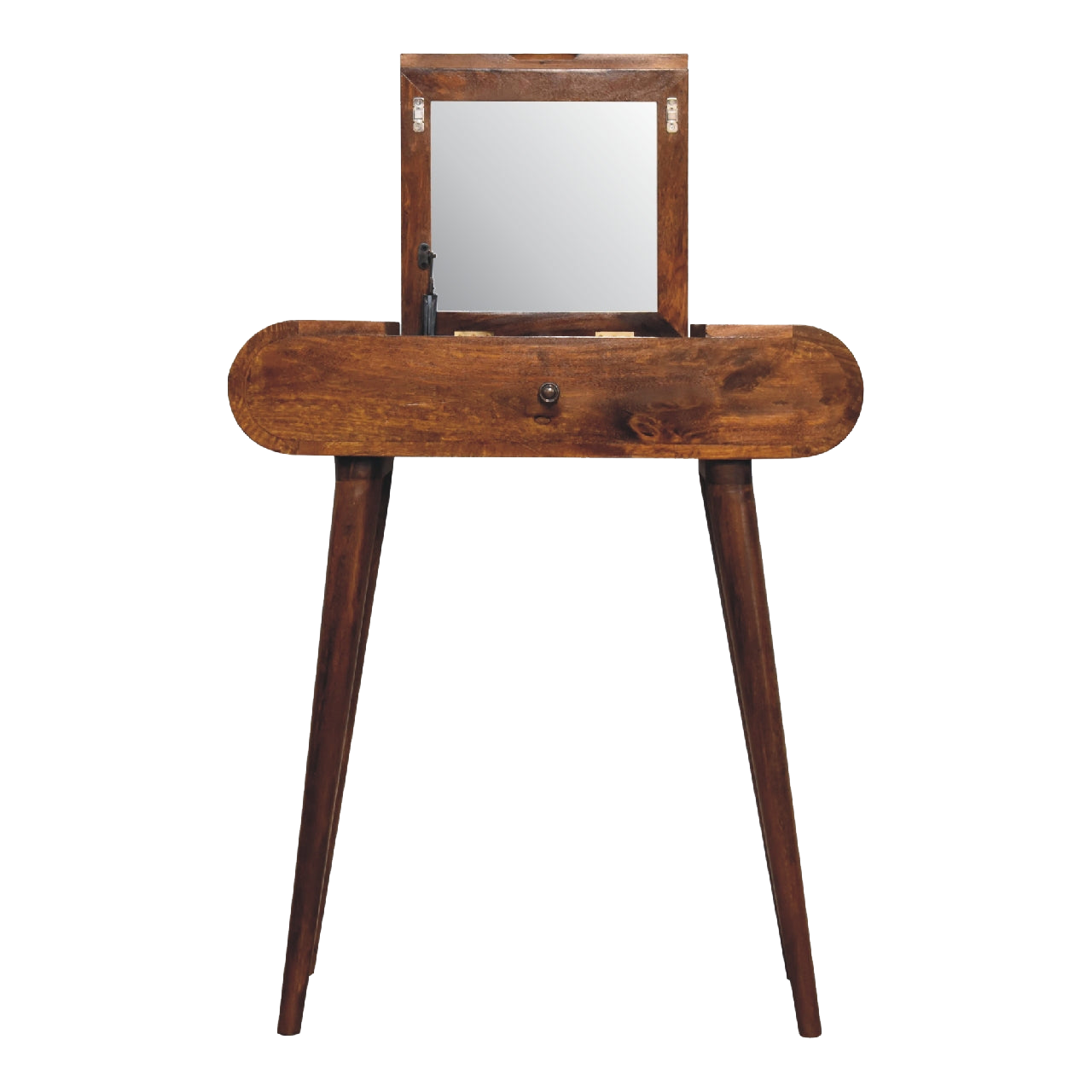 Mini Round Chestnut Fold Vanity