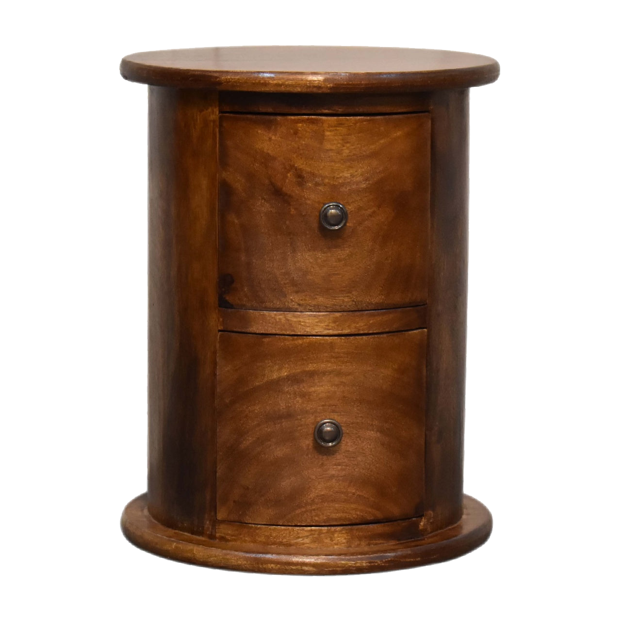 Mini Chestnut 2 Drawer Drum Chest