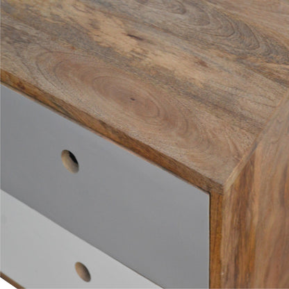 Two Tone Hand Painted Bedside