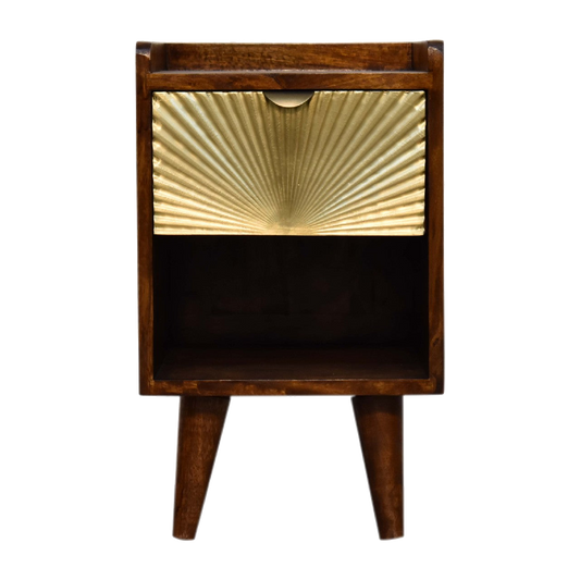 Mini Manila Gold 1 Drawer Bedside