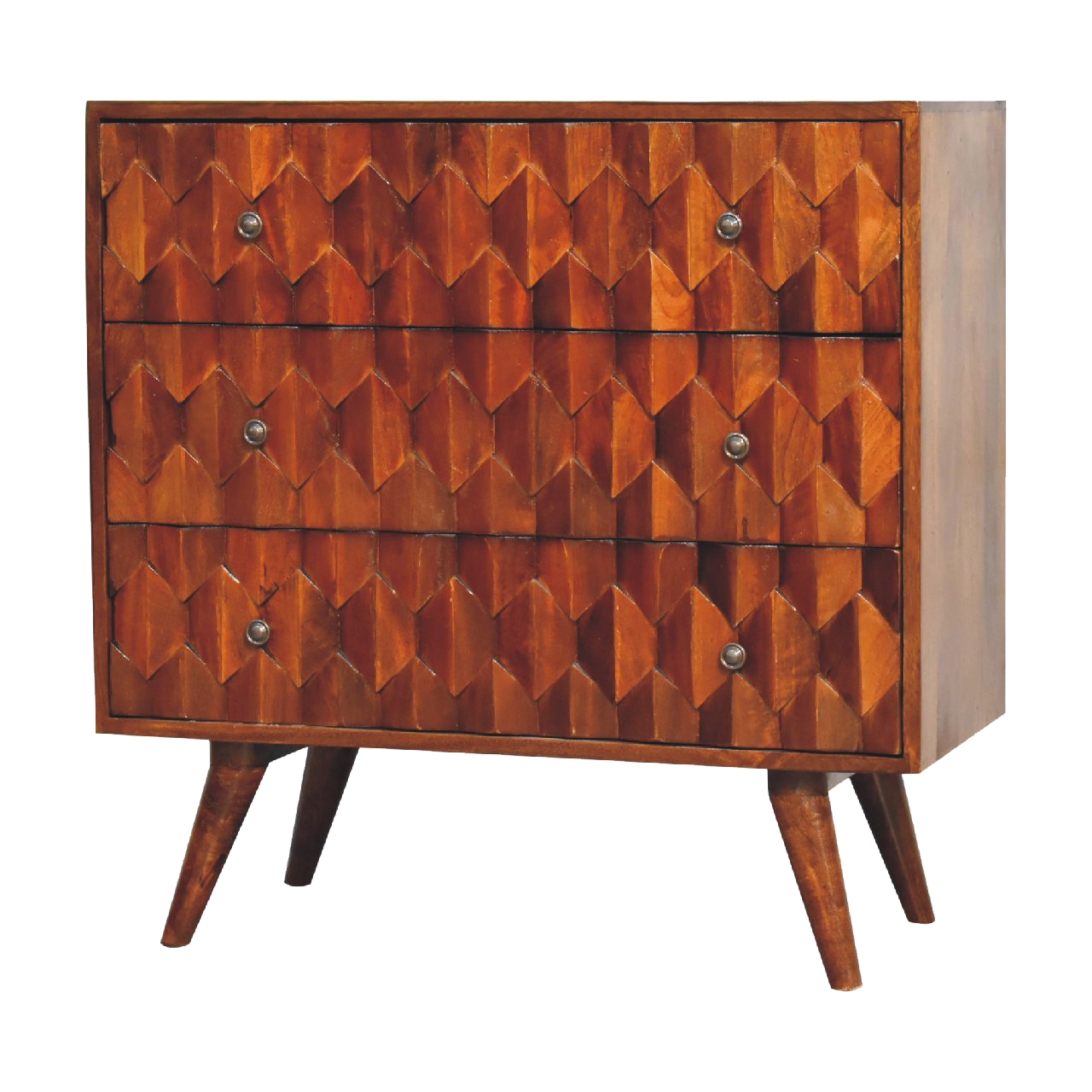 Pineapple Chestnut Carved Chest