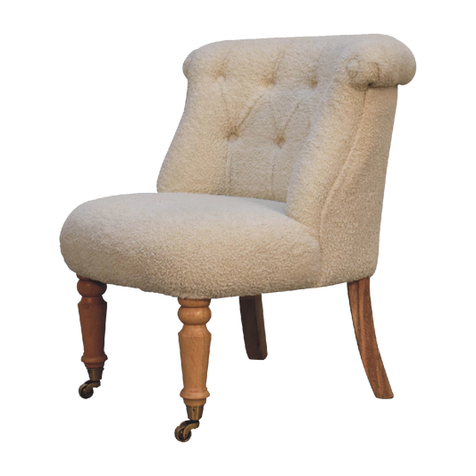Boucle Cream Accent Chair
