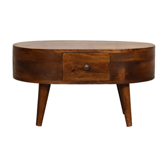 Mini Chestnut Rounded Coffee Table