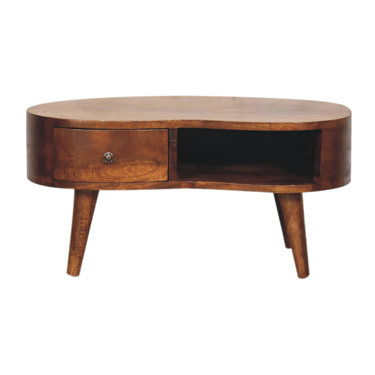 Mini Chesnut Wave Coffee Table