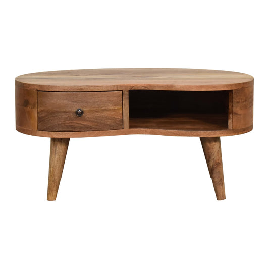 Mini Oak-Style Wave Coffee Table