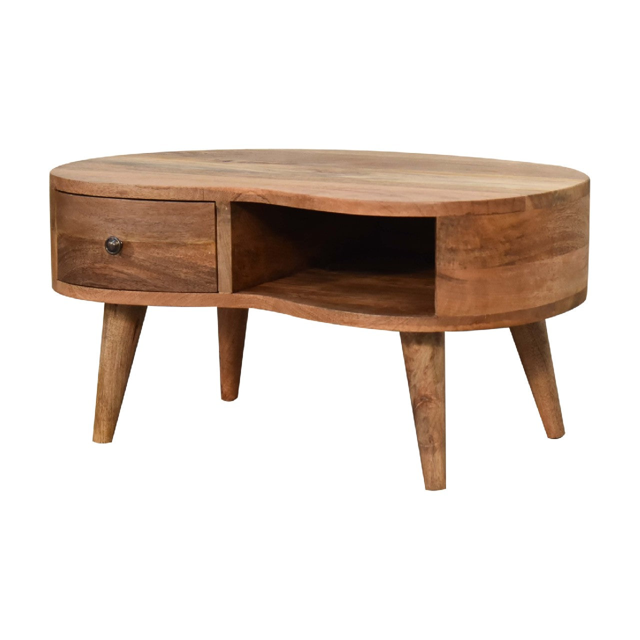Mini Oak-Style Wave Coffee Table