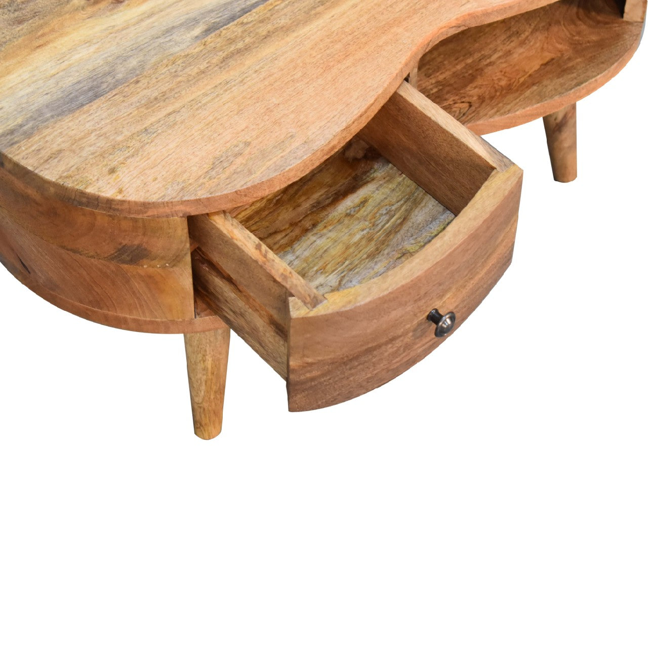 Mini Oak-Style Wave Coffee Table