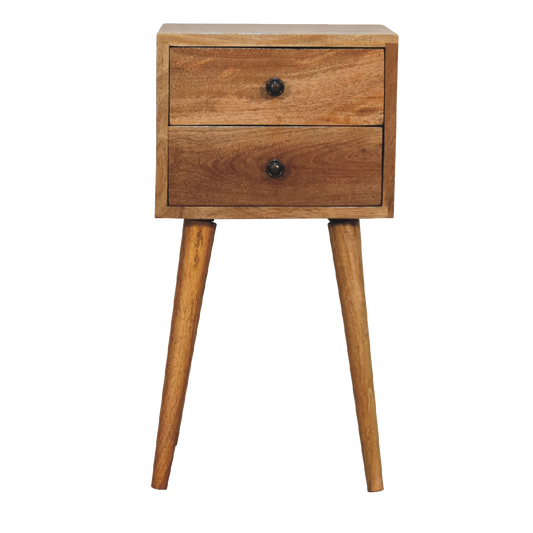 Mini 2 Drawer Oak-ish Bedside