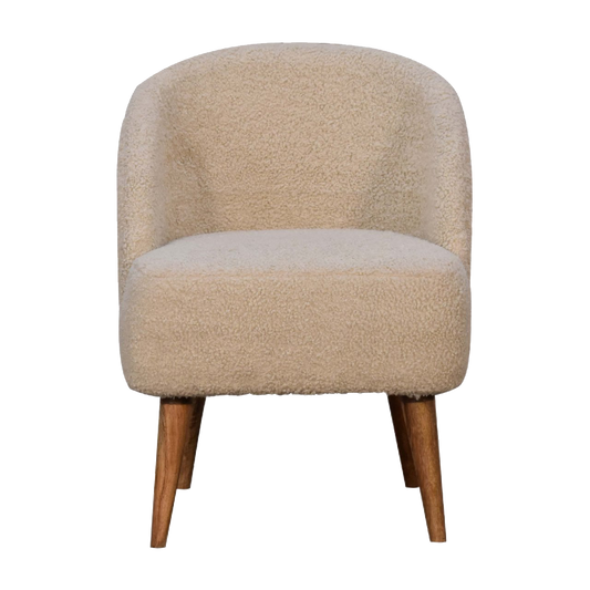 Cream Boucle Tub Chair