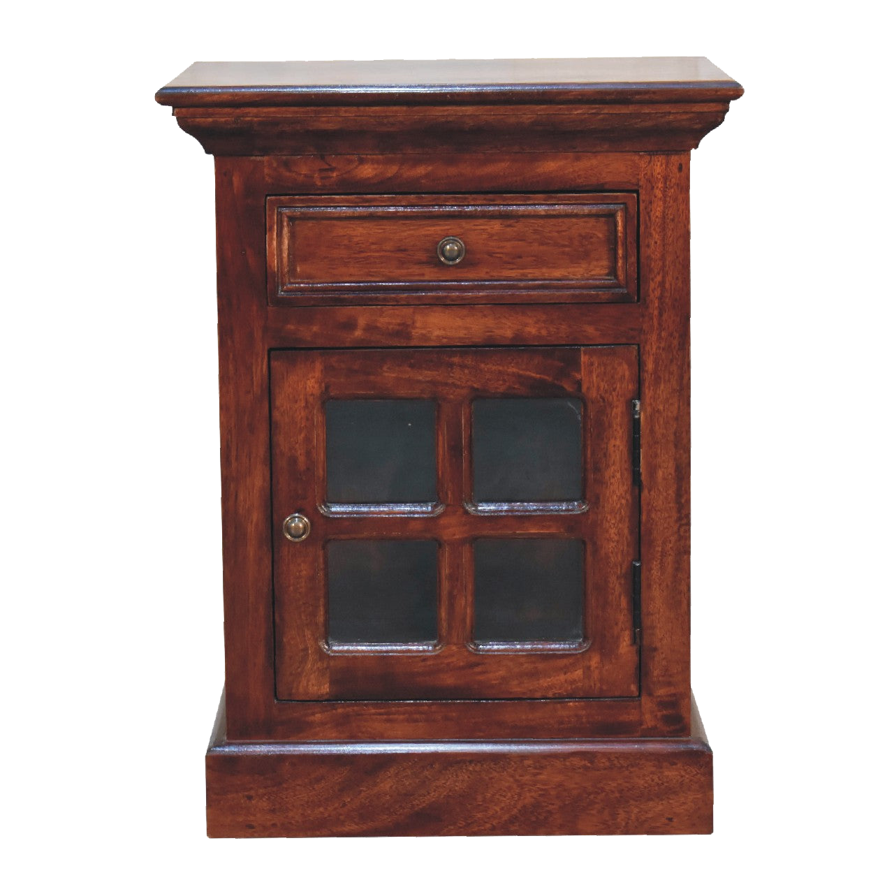 Cherry Bedside with Glazed Door