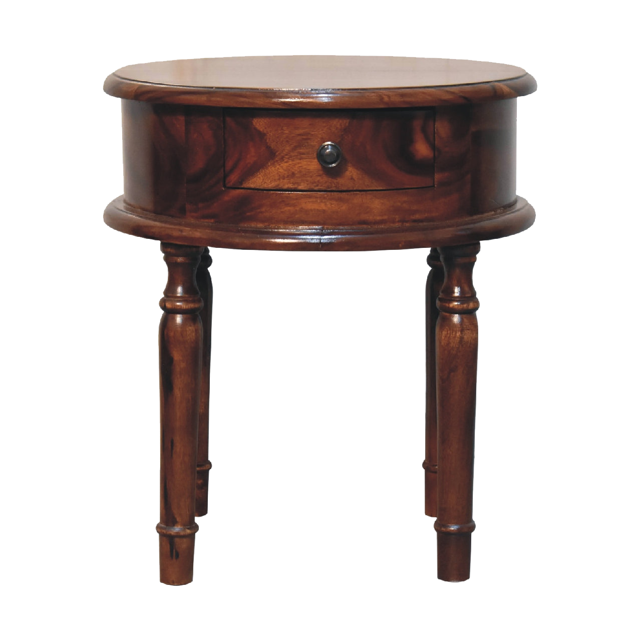 Honey finish Turned Leg Bedside