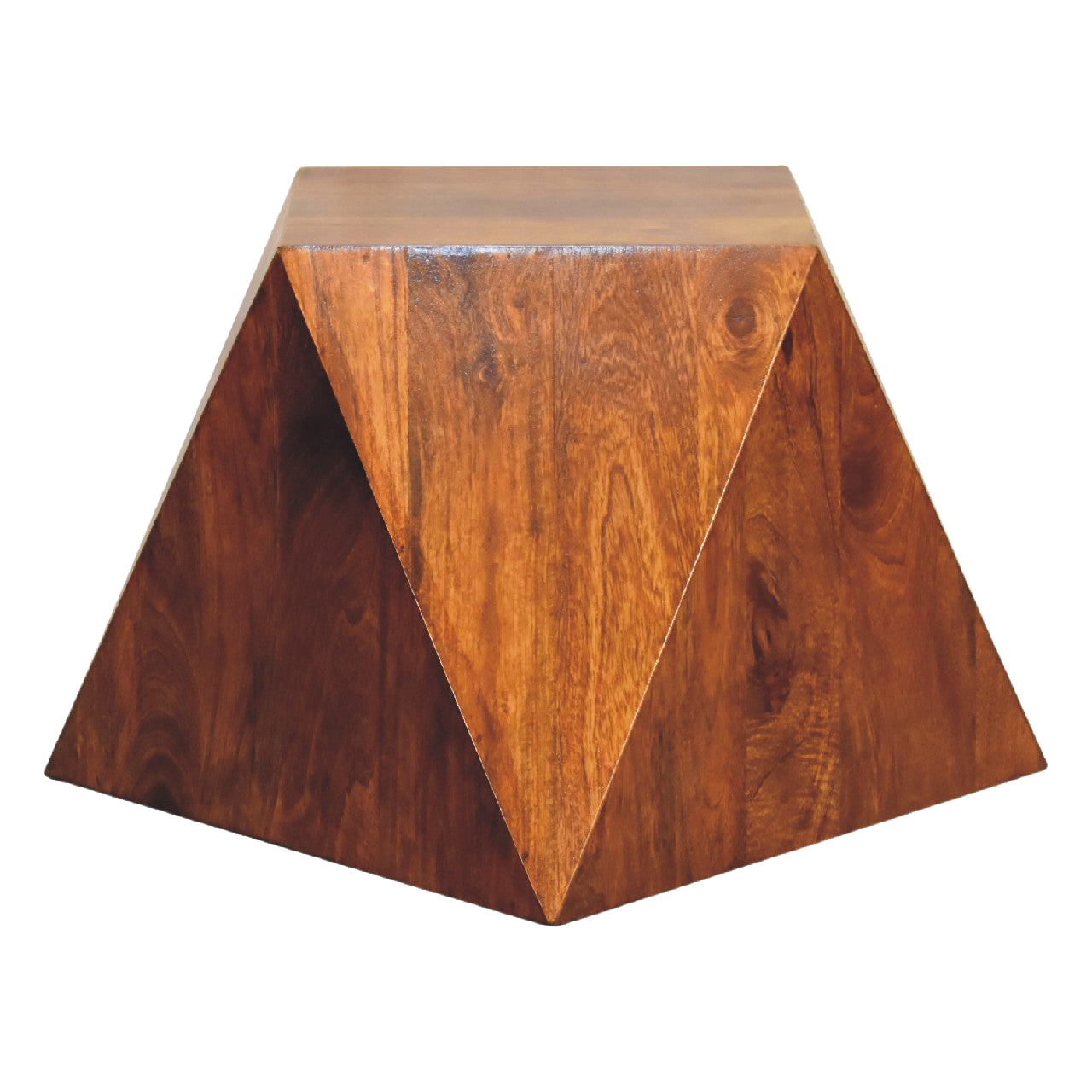 Chestnut Abstract End Table
