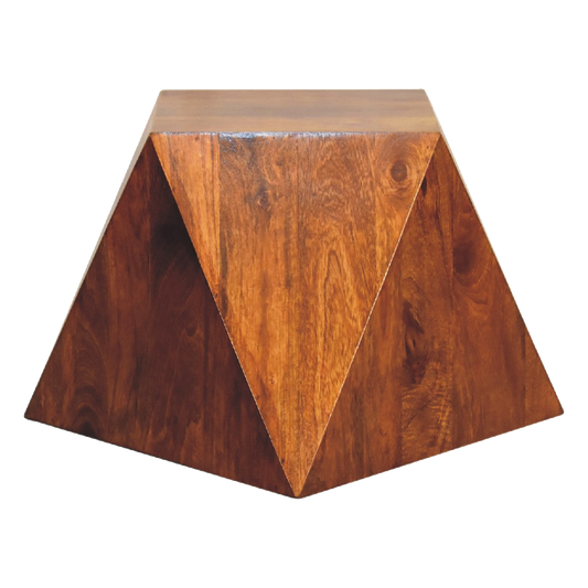 Chestnut Abstract End Table