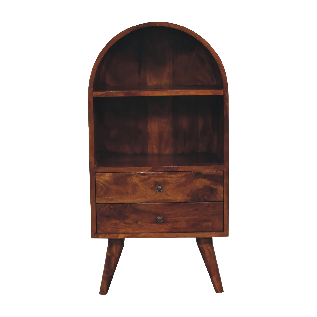 Round Chestnut Display Cabinet
