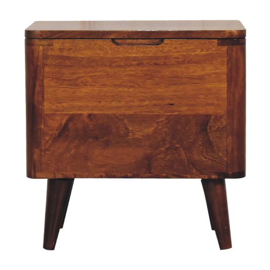 Chestnut Lid-up Storage Stool