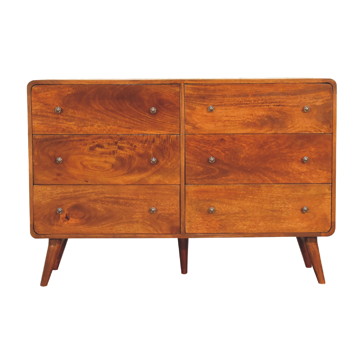 Large Curved Chestnut Chest
