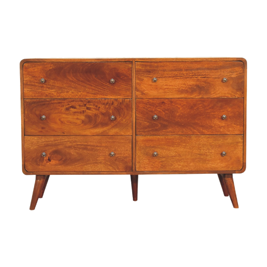 Large Curved Chestnut Chest